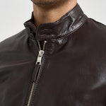 Giubbotto uomo in ecopelle moro ELVIS TANNING06 THE JACK LEATHERS 