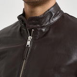 Giubbotto uomo in ecopelle moro ELVIS TANNING06 THE JACK LEATHERS 