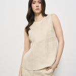 Top donna girocollo beige D312498 BETULLA004 P.a.r.o.s.h. 