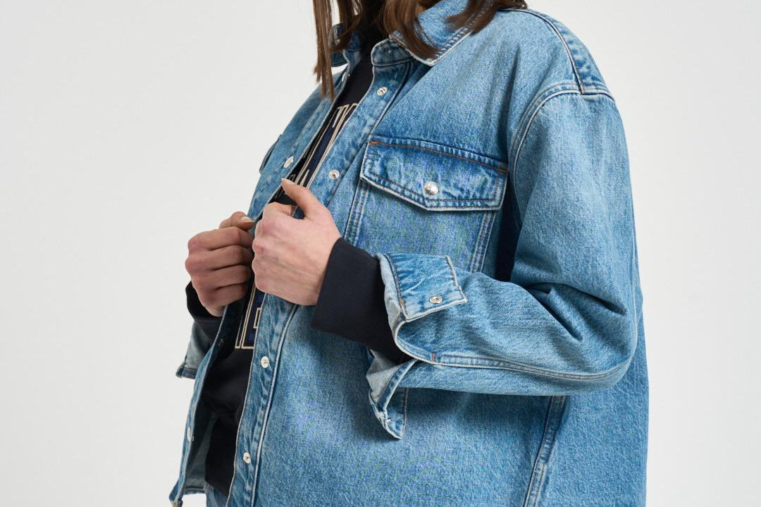 Camicia donna Paxton over in denim chiaro 11690 WHD9BALTICBLUE ANINE BING 