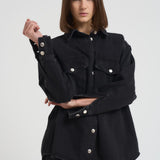 Camicia donna denim nero NOA GRAPHITE ICON DENIM 