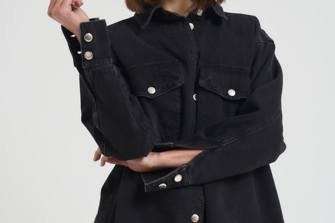 Camicia donna denim nero NOA GRAPHITE ICON DENIM 