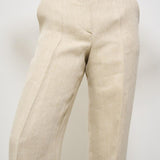 Pantalone donna in lino beige D232290 BETULLA004 P.a.r.o.s.h. 