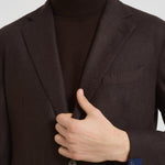 Giacca uomo monopetto marrone GL7297MF 293858F SANTANIELLO 