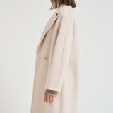 Cappotto donna midi doppiopetto panna TOKIO 023 MAX MARA STUDIO 
