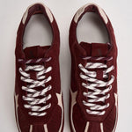 Sneakers donna in suede bordeaux e panna S101114 11 ALOHAS 