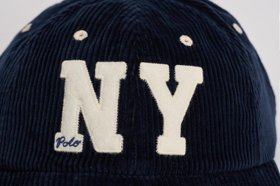 Cappello uomo baseball blu a costine NY 710979197 001 RALPH LAUREN 