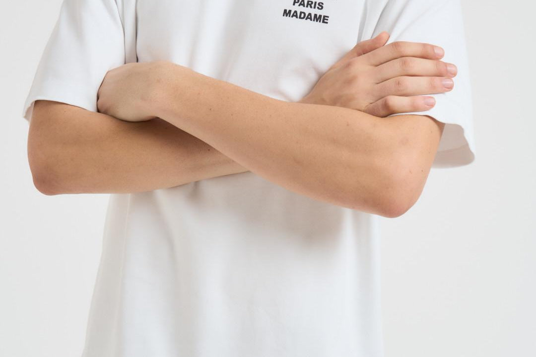 T-shirt uomo girocollo bianca TS203 CO0002OPW DROLE DE MONSIEUR 