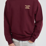 Felpa uomo girocollo bordeaux SW149 CO127WINE DROLE DE MONSIEUR 