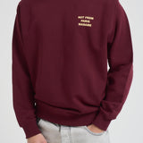 Felpa uomo girocollo bordeaux SW149 CO127WINE DROLE DE MONSIEUR 