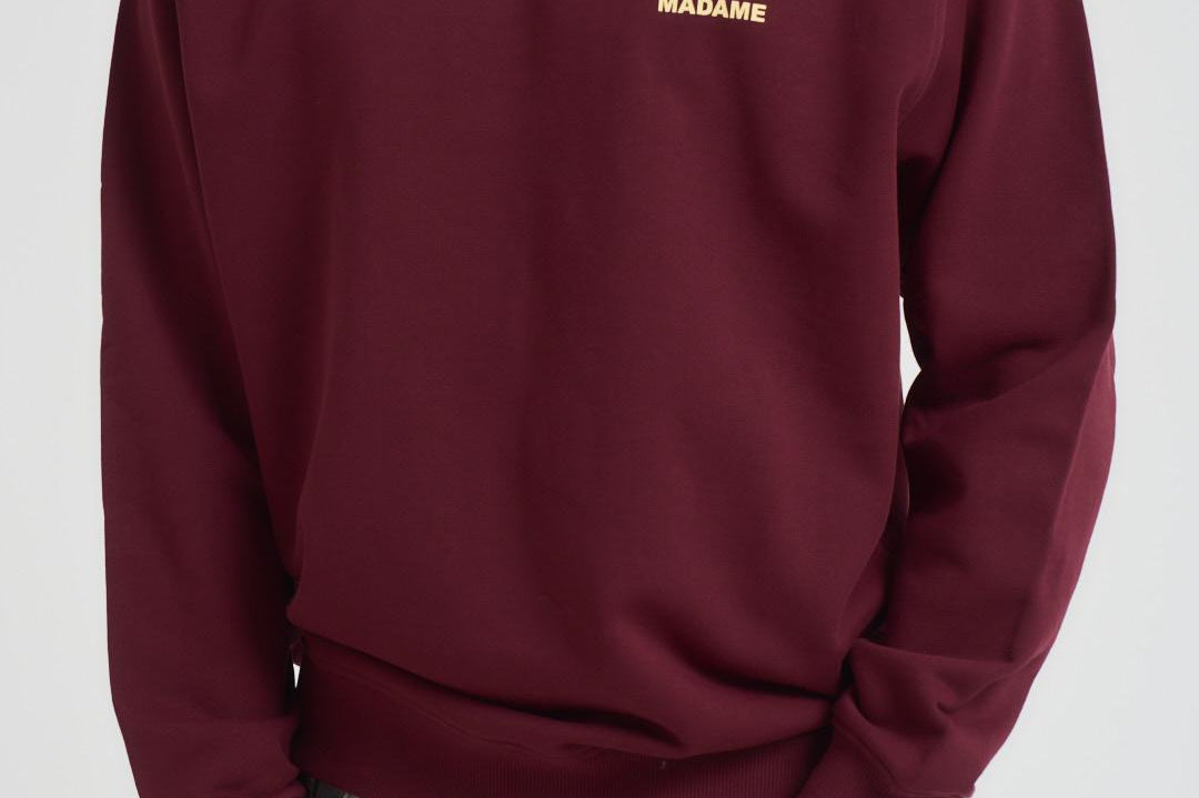 Felpa uomo girocollo bordeaux SW149 CO127WINE DROLE DE MONSIEUR 