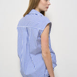Camicia donna Nicol a righe celeste Y5SK34 75RIG SEMICOUTURE 