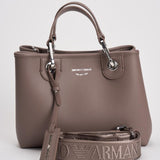 Borsa a mano donna in pelle tortora EW000361 AF12036M1057 EMPORIO ARMANI 
