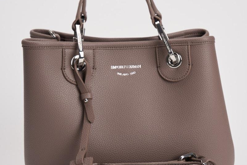 Borsa a mano donna in pelle tortora EW000361 AF12036M1057 EMPORIO ARMANI 