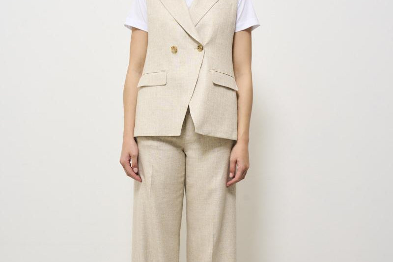 Giacca donna gilet beige 2157 542481 L.B.M. 