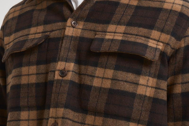 Camicia uomo a quadretti marrone M24300096 TURKISHCOFFEE SAMSØE SAMSØE 
