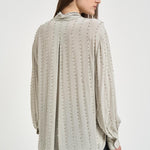 Camicia donna con strass grigia 106238A31F CAITLINI18 PINKO 