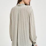 Camicia donna con strass grigia 106238A31F CAITLINI18 PINKO 
