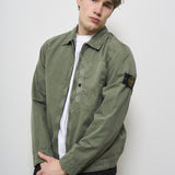 Camicia uomo verde con zip 1200032 S00WNV0159 STONE ISLAND 
