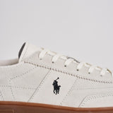 Sneakers uomo in camoscio bianca e verde 809P09753 002 RALPH LAUREN 