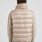 Bomber donna in nylon e maglia beige PI00138DR 1985 HERNO 