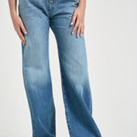 Jeans donna wide leg in denim blu 101733A323 WANDAPJO PINKO 