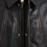 Giacca uomo in pelle nera GMP02531 P00230140249 GOLDEN GOOSE 