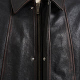 Giacca uomo in pelle nera GMP02531 P00230140249 GOLDEN GOOSE 