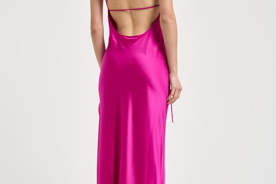 Abito donna lungo fuxia 626SS6815S FUCHSIA DANAME 