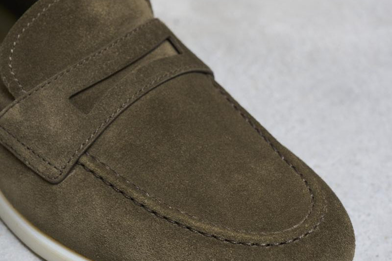 Mocassino uomo Portsmouth verde PORTSMOUTH MILITARY CHURCH'S 