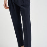 Pantalone uomo doppia pinces blu BELLOD 300519511 BRIGLIA 
