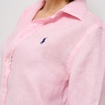 Camicia donna in lino rosa 211970730 014 RALPH LAUREN 