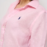 Camicia donna in lino rosa 211970730 014 RALPH LAUREN 