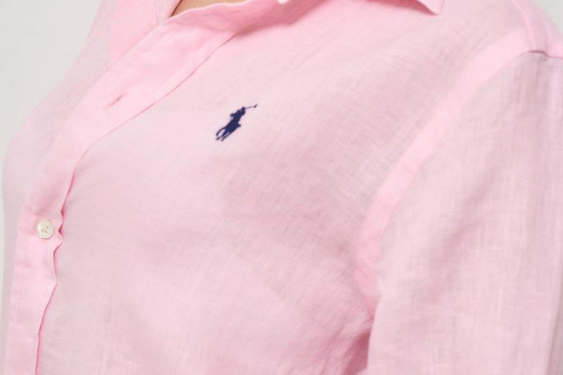 Camicia donna in lino rosa 211970730 014 RALPH LAUREN 