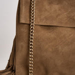 Borsa donna Venus Midi in suede tortora B02212 BISCOTTO ORCIANI 