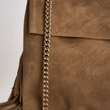 Borsa donna Venus Midi in suede tortora B02212 BISCOTTO ORCIANI 