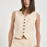 Gilet donna Hida crema HIDA SOFTSEPIA IRO 