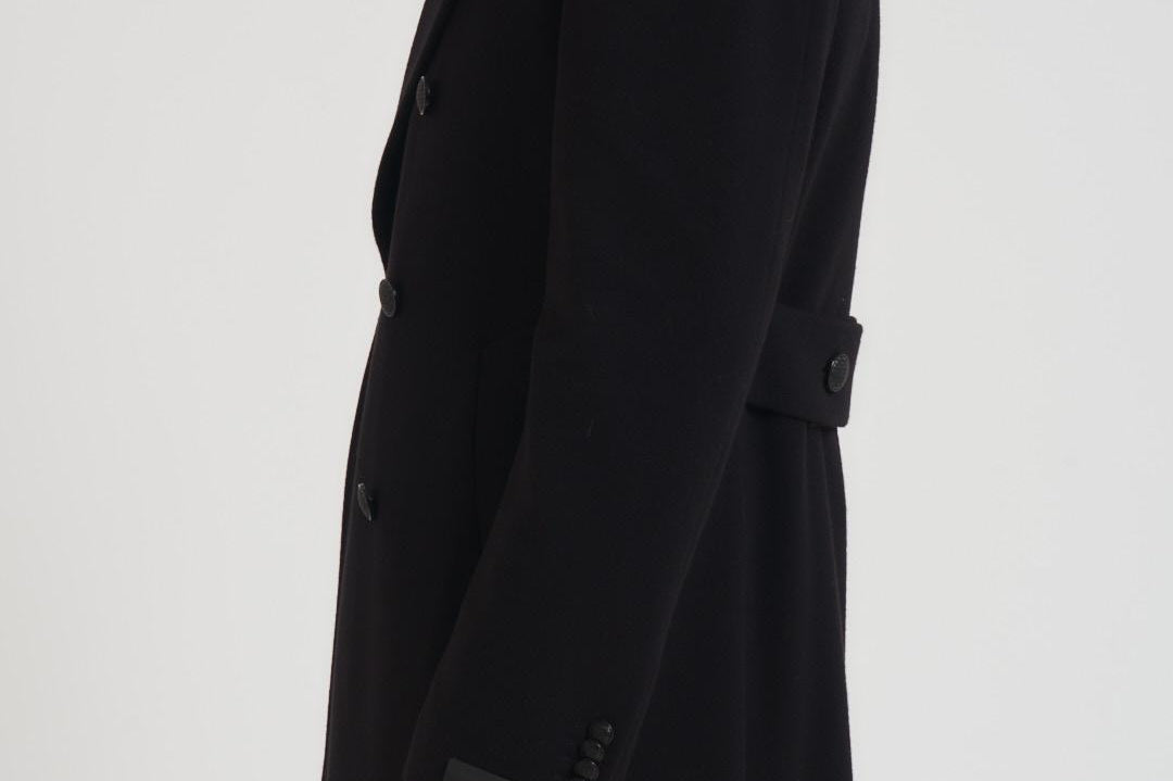 Cappotto uomo doppiopetto nero ARDEN 350001N5051 TAGLIATORE 