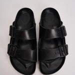 Sandalo arizona in gomma donna 129423 BLACK BIRKENSTOCK 