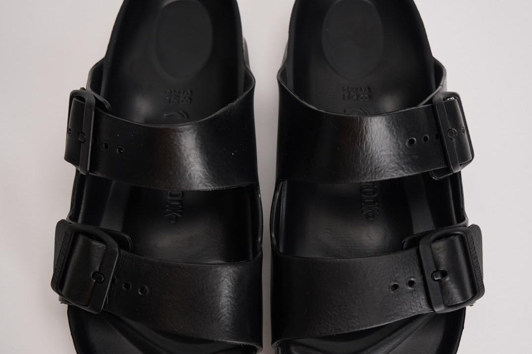 Sandalo arizona in gomma donna 129423 BLACK BIRKENSTOCK 