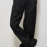 Pantalone donna wide-leg nero GWP01203 P00154690100 GOLDEN GOOSE 