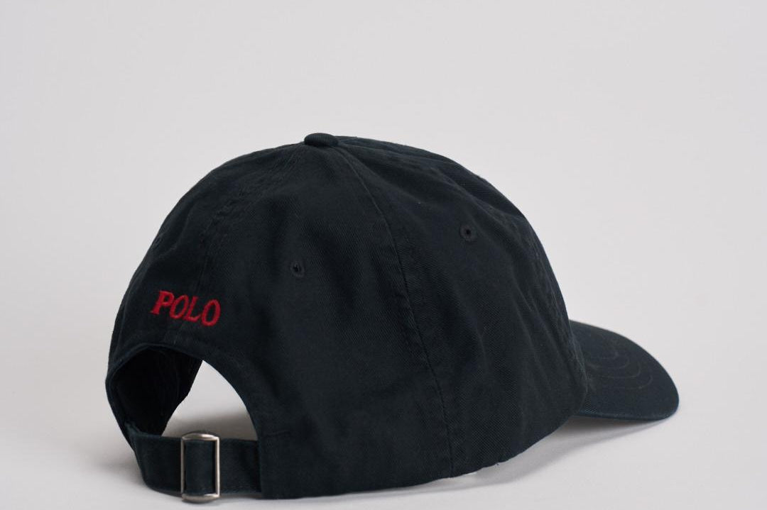 Cappello uomo baseball nero con logo rosso 710548524 012 RALPH LAUREN 