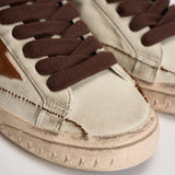 Sneakers uomo Super-star crema e tabacco GMF00758 F00811015400 GOLDEN GOOSE 