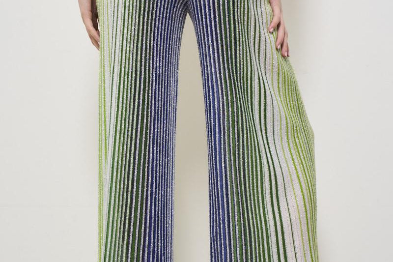 Pantalone donna a righe DS25SI0B BK042DSM9N9 MISSONI 