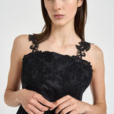 Top donna con ricami nero W08170581 BLACK MAURIZIO MYKONOS 
