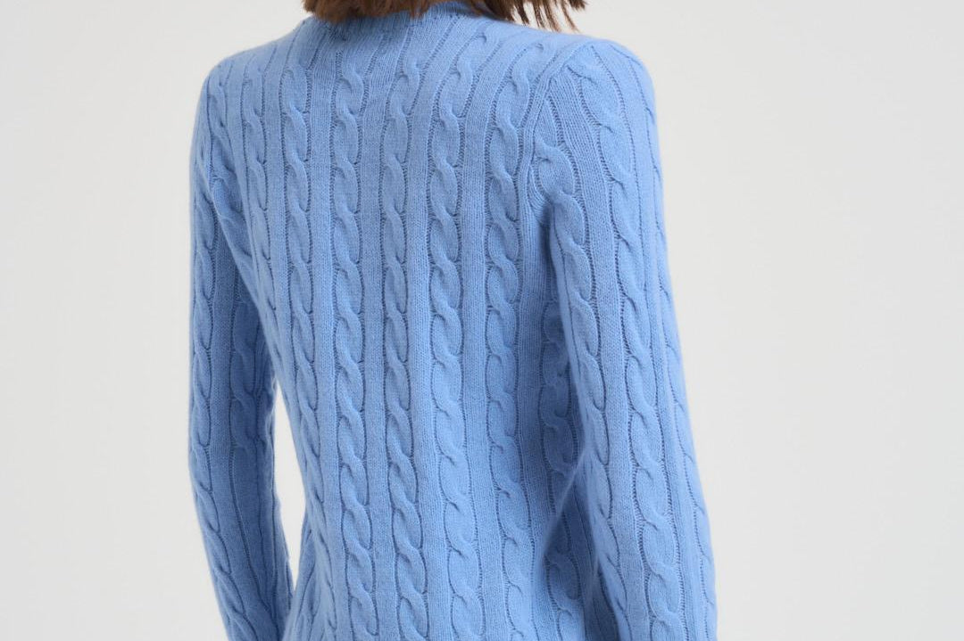 Maglia donna a girocollo celeste 211971865 004 RALPH LAUREN 