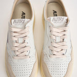 Sneakers donna Medalist Low in suede bianca e panna AULW LS33 AUTRY 