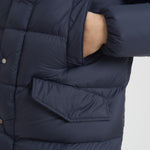 Piumino uomo trapuntato con cappuccio blu OU2087 3989 WOOLRICH 