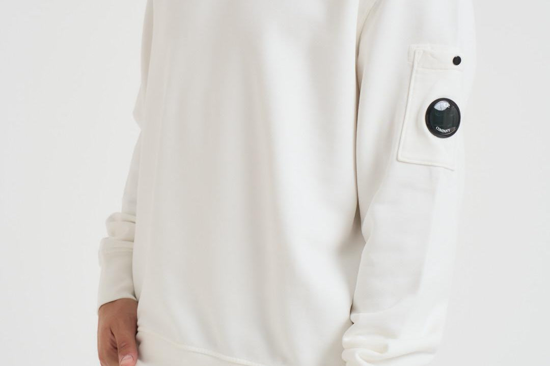 Felpa uomo gircollo bianca SS718A 006372G103 CP COMPANY 