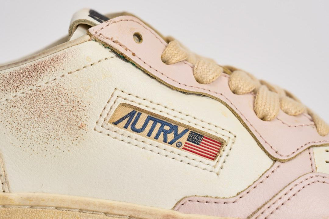 Sneakers donna Medalist vintage bianche e rosa AVLW SV08 AUTRY 